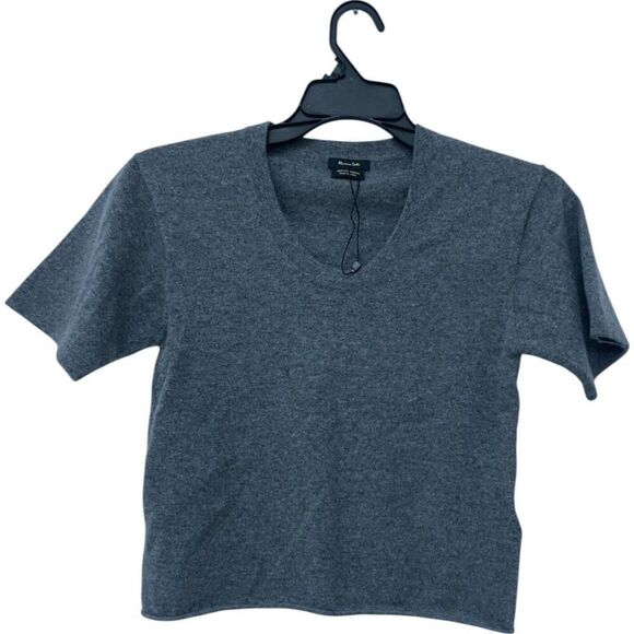 Massimo Dutti Sweaters - Massimo Dutti Womens Cashmere Sweater XS Gray Lightweight Pullover Tee NWOT